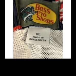 Bass Pro Shops Men's XL American Flag Swim Trunks Patriotic Beach Shorts